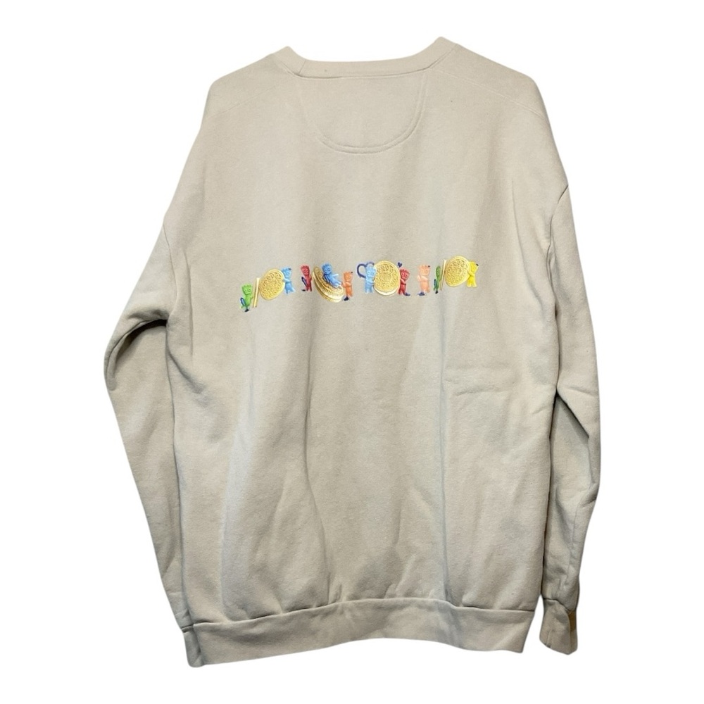 Unisex American Apparel, Oreo, Sour Patch kids tan sweatshirt, size large - Picture 2 of 4